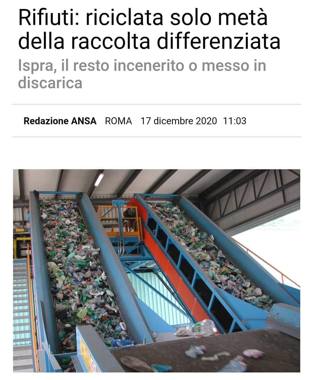 Raccolta differenziata: bicchiere mezzo vuoto o mezzo pieno?