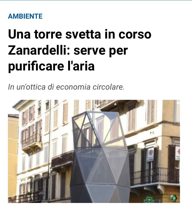 Parliamo dell’Eco2 air Tower a Brescia